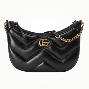 풀구성품  GG 마몬트 스몰 숄더 체인 호보백 블랙 777263