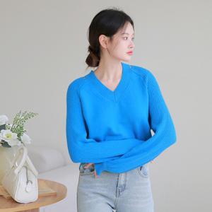 [최초가 79,900원]에토니아 컷 아웃 브이넥 니트