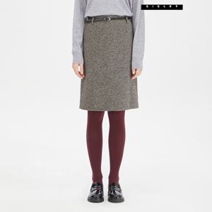 아울렛 모르딕 H라인 벨트 스커트 SASK43361_BK