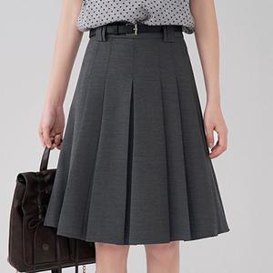 [55~77]플리츠주름 벨트셋 미디 스커트_O2501SK003A