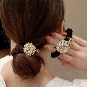 다이아진주곱창 헤어끈2개세트 헤어끈 여성헤어끈 귀여운헤어끈 헤어끈추천 헤어끈세트