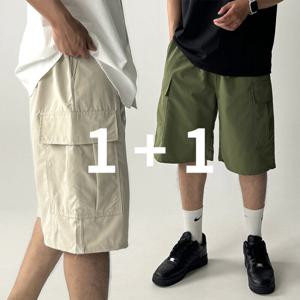 [브리치] 오엔엘 / 1 + 1 아이스 남자카고반바지 남자버뮤다팬츠 나일론