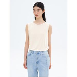 모달 샌드워싱 슬리브리스  아이보리 (325642LY20)