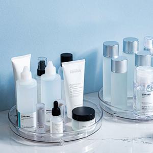 투명 360도 회전 트레이 양념통선반 화장품 정리대 회전트레이 양념통정리대 양념병정리대