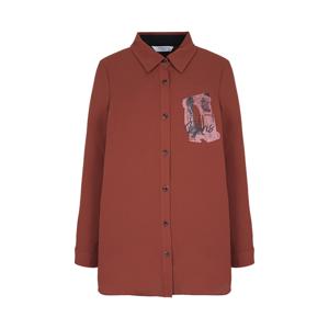 셔츠카라의 풀오픈 블라우스_CLCFBL112