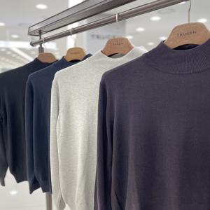 부드러운 캐시미어 혼방 간절기 / 겨울 하프터틀 반목폴라 니트 스웨터 4컬러_JK