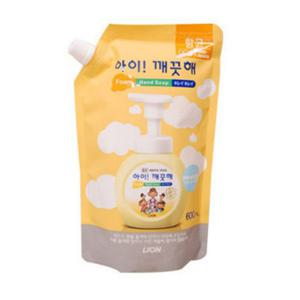 아이깨끗해 핸드워시 대용량 리필 상큼한레몬 600ml 라이온코리아