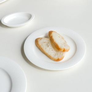 순백의 단품 소 중 화이트 원형 접시 그릇 3size 도자 스테이크접시 플레이트 플레이팅
