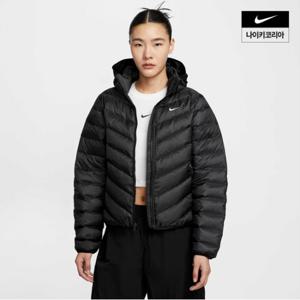 여성 스포츠웨어 윈드푸퍼 써마 핏 후드 패딩 HV5106-010