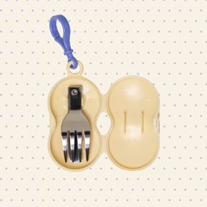 [신상]코코라커 캔디픽 무소음 접이식 포크+케이스 세트