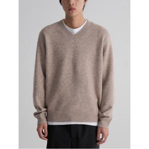 소프트 터치 브이넥 니트  베이지 (425X51LY3A)