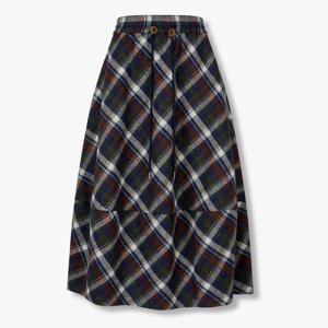 체크패턴 볼륨 스커트 9105432220