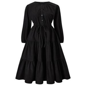 에브리데이]셔링 캉캉 스트링 라운드 롱 원피스 (EB4OW009D)