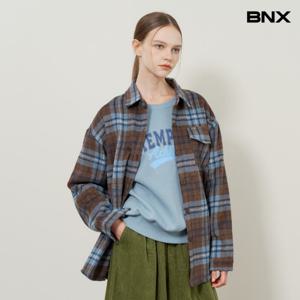 정상가:119,000원 ㅣ카라넥 체크 포켓 기모 셔츠 (BX4BL001L0)