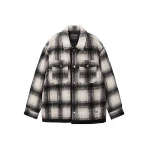 남성 데님믹스 체크 셔켓 블랙 MO4W7851