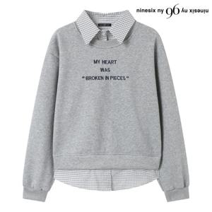 [롯데백화점](영캐릭터)]레이어드 카라 셔츠 기모 맨투맨 티셔츠 (NP4LW016L0)