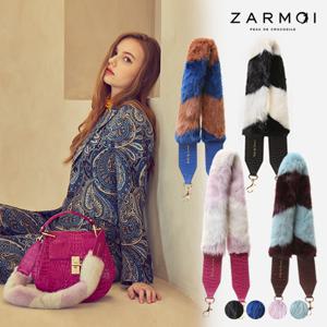 악어 패턴 가죽 밍크스트랩 여성 가방손잡이 핸들 밍크 퍼 스트랩 LTZ 5205