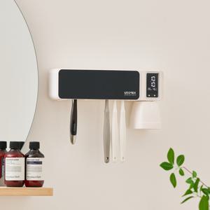 클리온 UV-C 칫솔 건조 온도 습도 스마트 AI 시계 더블케어 칫솔살균기