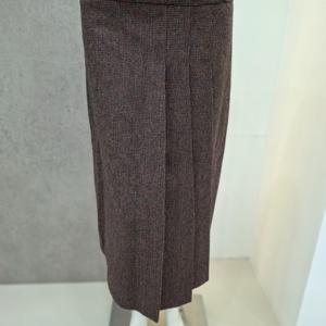 울혼방체크 플레어스커트