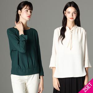 [르오트] 빅토리아 페미닌 블라우스 2종택1