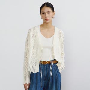 [최초가 139,000원]가렛 레이스업 크로쉐 가디건