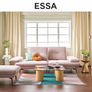 로마노 3인 스윙기능 카시미라 패브릭 소파+스툴