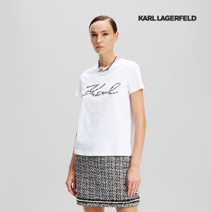 [246W1715] 칼라거펠트 시그니처 부클 티셔츠