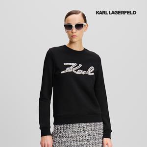 [246W1812] 칼라거펠트 시그니처 부클 스웨트