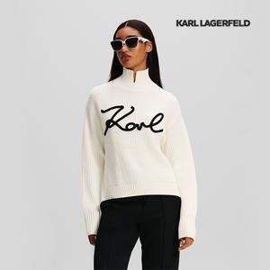 [246W2000] 칼라거펠트 시그니처 수타슈 스웨터