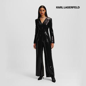 [246W1305] 칼라거펠트 시퀸 점프슈트