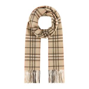 리버시블 콘트라스트 체크 캐시미어 스카프 8104978 베이지