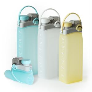 리본제이 무디타 플래티넘 실리콘 물병 접이식 롤업 텀블러 물통 600ml / 빨대텀블러 휴대용 물통