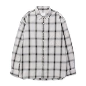 [epigram]  오버핏 옴브레 체크 셔츠 ERSFM25151WHX