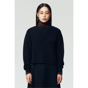 [epigram]  [여성] 넥디테일 크롭 라운드 니트 EFWAW24201NYX