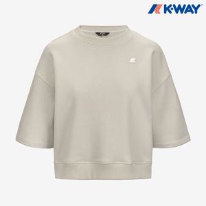 [정가:129,000] 까웨 여성 귀엔 프렌치 테리 세미크롭 반팔 티셔츠 Y255EWT188