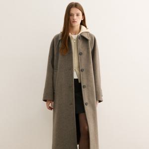 [25 F/W] 울 하이넥 카라 싱글 롱 코트