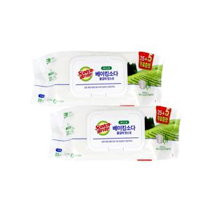 3M 베이킹소다 물걸레 청소포 대형 30매 x 2개