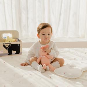 100% 양면 안심코튼 신생아 방수패드 아기 방수요-드리밍래빗L