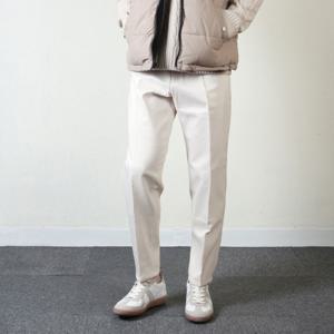 남자 겨울 기모 슬랙스 테이퍼드핏 빅사이즈 정장바지 빅사이즈 블랙 차콜 아이보리_HE672-1