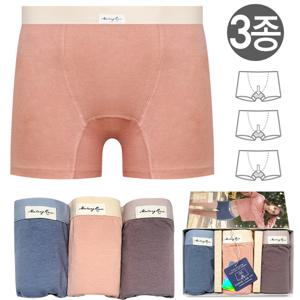 여성순면 사각 팬티 드로즈 3장세트