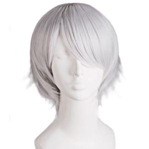 코스프레가발 숏컷트 은발 가발