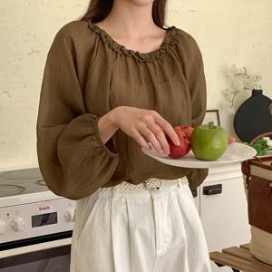 [제작] 라뷰뷰 프릴 루즈핏 시스루 썸머 블라우스 82850 빅사이즈 여성의류