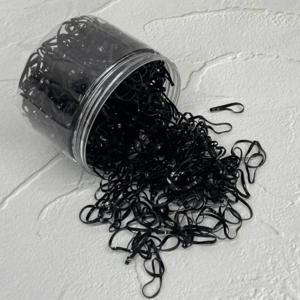 대용량 머리고무줄 미니 고무밴드 검정 머리끈 여아 헤어끈 고무밴드 검정 대용량 여아