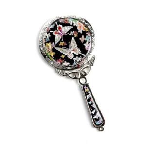 (SM)자개공주손거울 꽃나비 손거울제작 사각손거울 미니거울 예쁜손거울 미니손거울