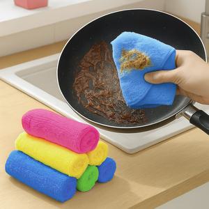 리빙만렙 대나무 행주 10장 죽섬유 자연 섬유 설거지 수세미