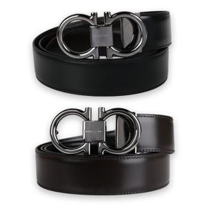 MUST IT_디몬트 페레가모 남성 더블 간치니 양면 벨트(블랙/다크브라운) 679938 694531