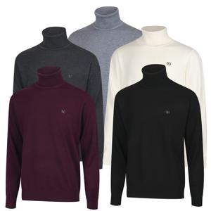 남성 엠블럼 포인트 울혼방 목폴라 니트 DO-KN-TN