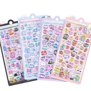 (6개 1세트) 봉봉 드롭 스티커 귀여운캐릭터 하트 BONBONDROP 3D 블록 캐릭터 스티커 입체