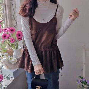 슈니엘 러블리 스웨이드 앤리본 뷔스티에