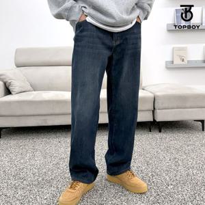 [하프클럽] 3단기장 웜포켓 세미와이드 기모 데님 팬츠 (KD067)